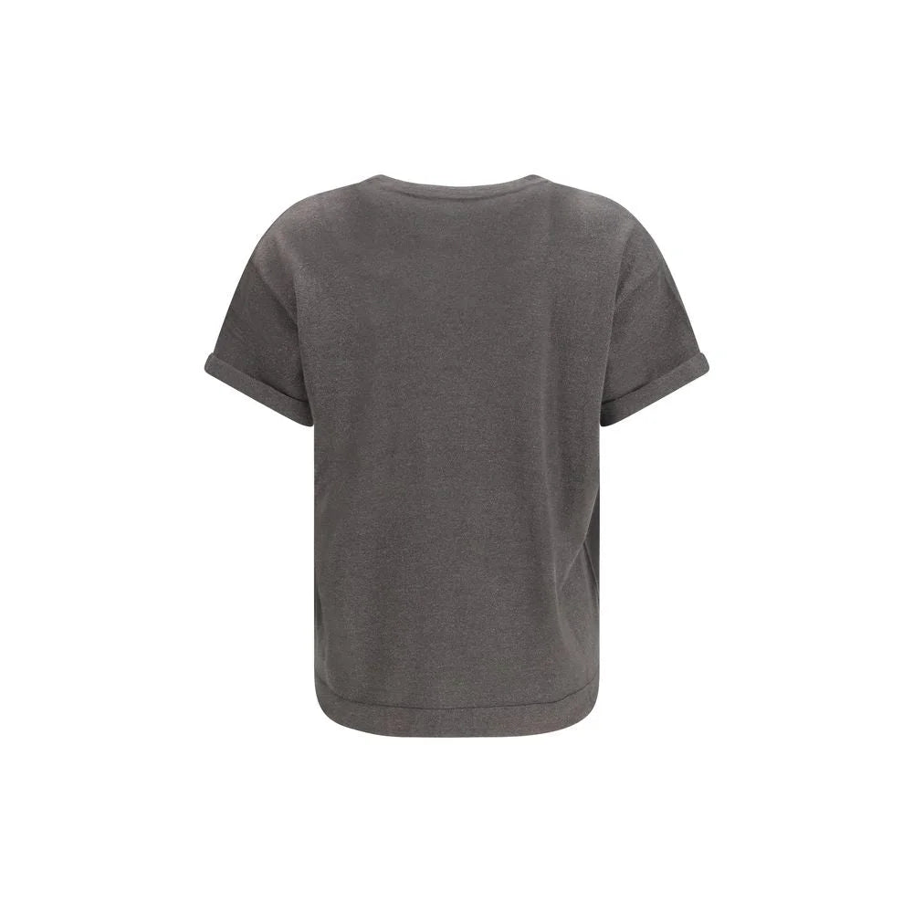 Brunello Cucinelli Gray Nylon T-Shirt