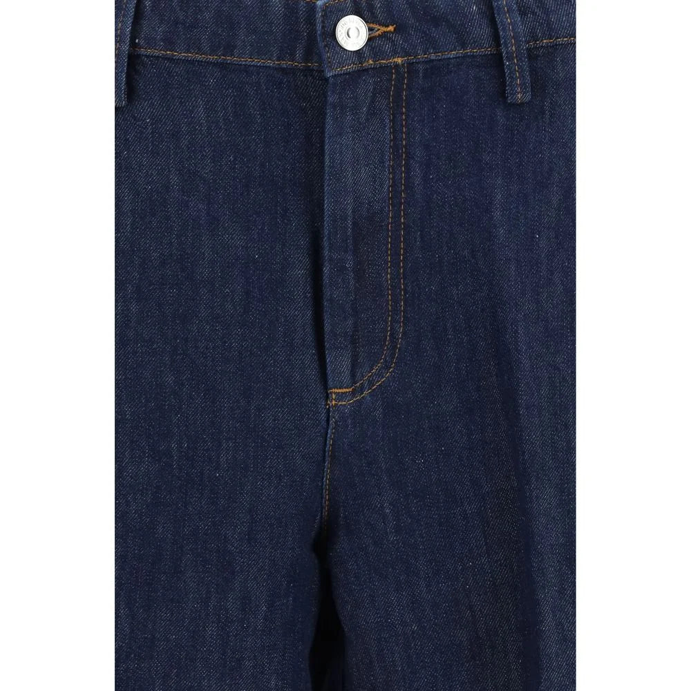 7FOR Blue Cotton Bermuda Shorts