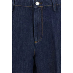 7FOR Blue Cotton Bermuda Shorts