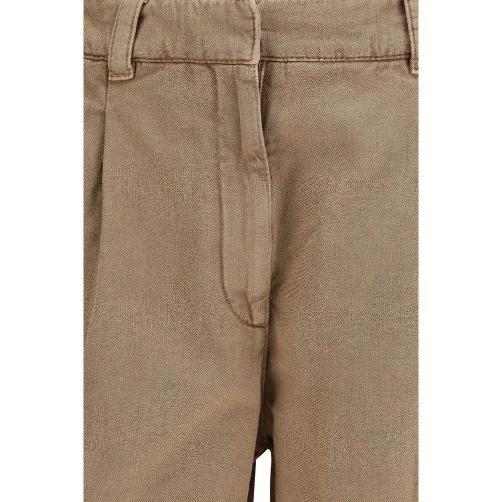 Brunello Cucinelli Beige Cotton Bermuda Shorts
