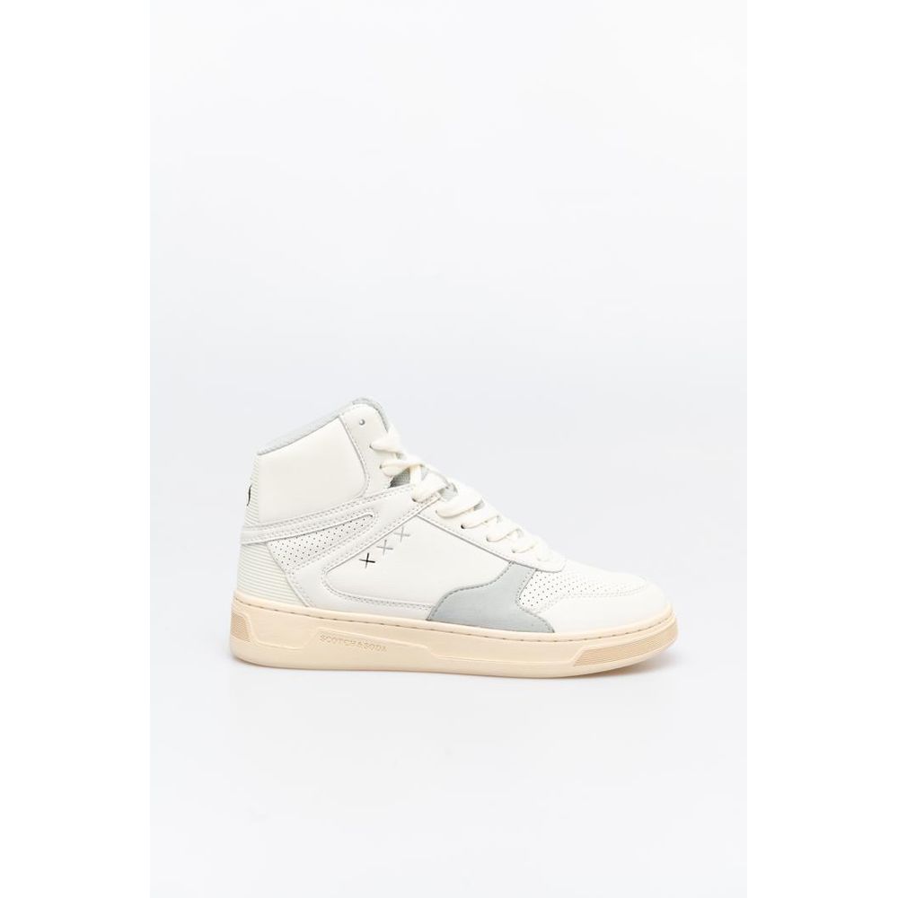 Scotch & Soda White And High Top Sneakers