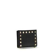 Valentino Garavani Black Lamb Ovis Aries Aries Wallet