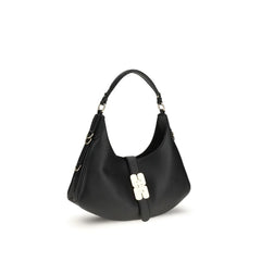 Ganni Black Calf Leather Bos Taurus Shoulder Bag