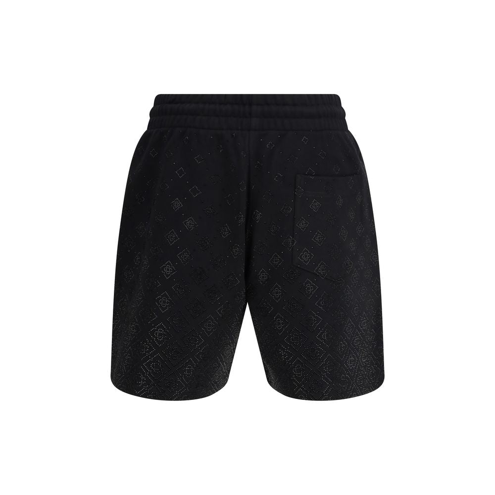 Casablanca Pantalones Bermudas Negros de Algodón