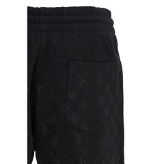 Casablanca Pantalones Bermudas Negros de Algodón