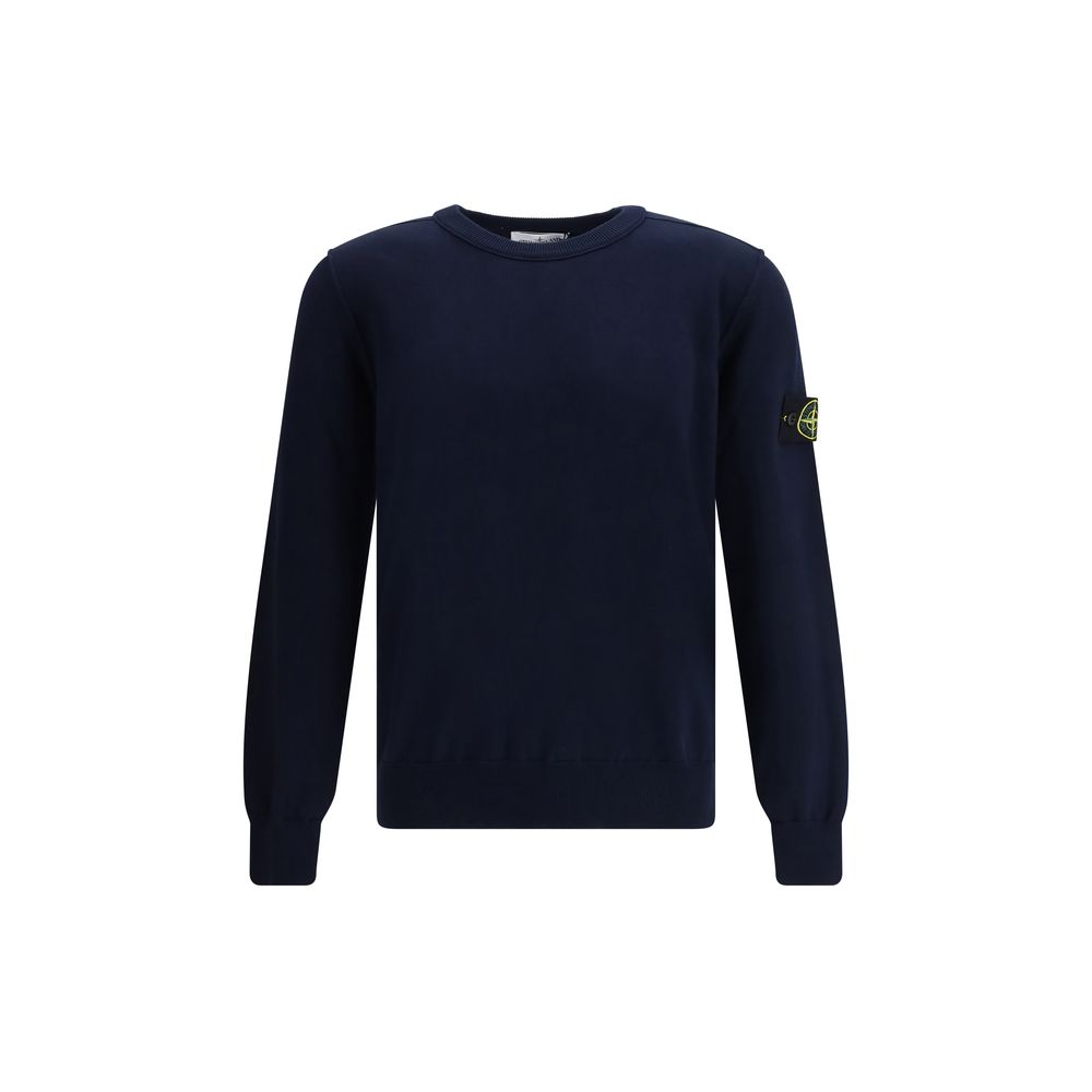 Stone Island Niebieski Bluza z Bawełny