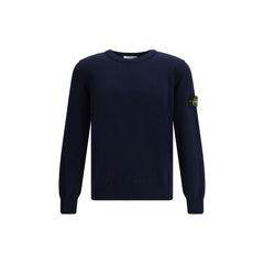 Stone Island Niebieski Bluza z Bawełny