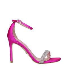 Stuart Weitzman Roze Satijlpumps met Stilethiel Sandalen