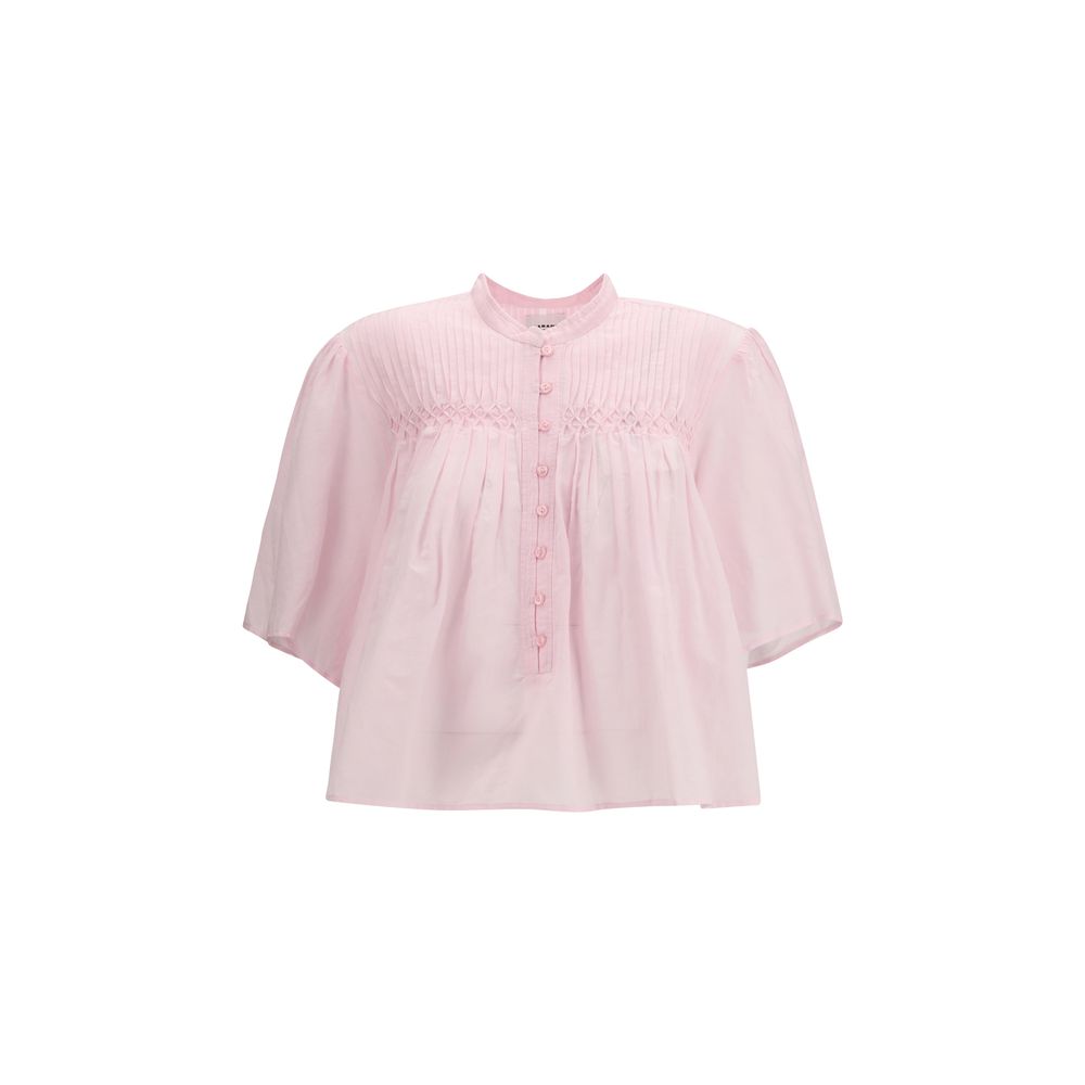 Marant Etoile Wielościenne Szorty z Bawełny z Krótkim Rękawem