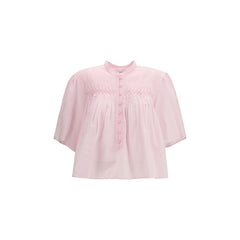 Marant Etoile Wielościenne Szorty z Bawełny z Krótkim Rękawem