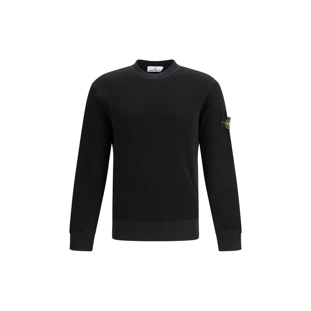 Stone Island Black Cotton Sweatshirt