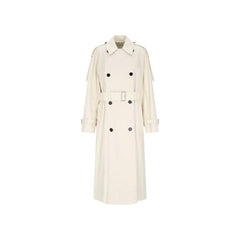 Burberry White Cotton Coat