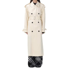 Burberry White Cotton Coat