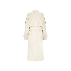 Burberry White Cotton Coat