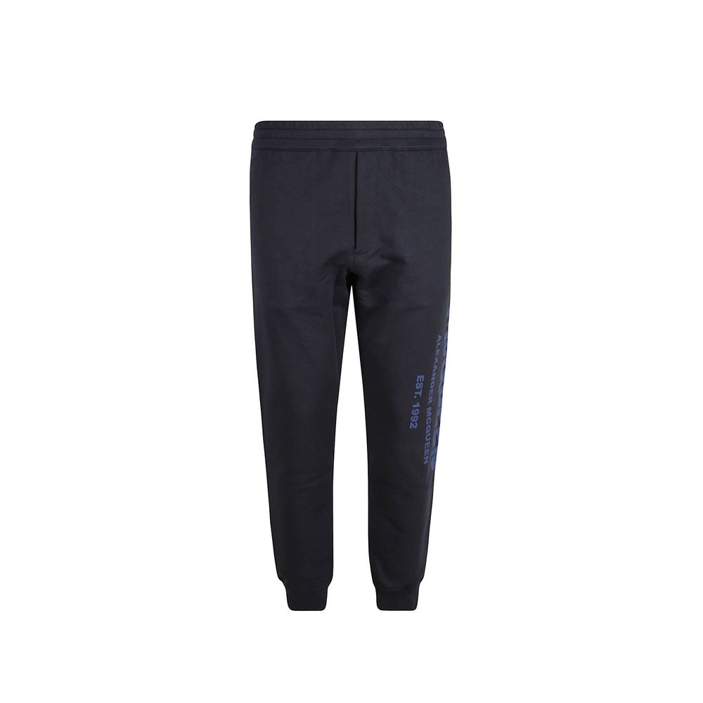 Pantalons de jogging en coton bleu Alexander McQueen (Pantalons d'entraînement)