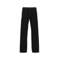 Jeans Relaxed Fit Neri in Cotone Saint Laurent