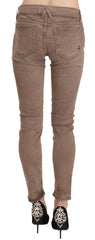 CYCLE Brown Low Waist Slim Fit Skinny Pants