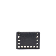 Valentino Garavani Black Calf Leather Bos Taurus Wallet
