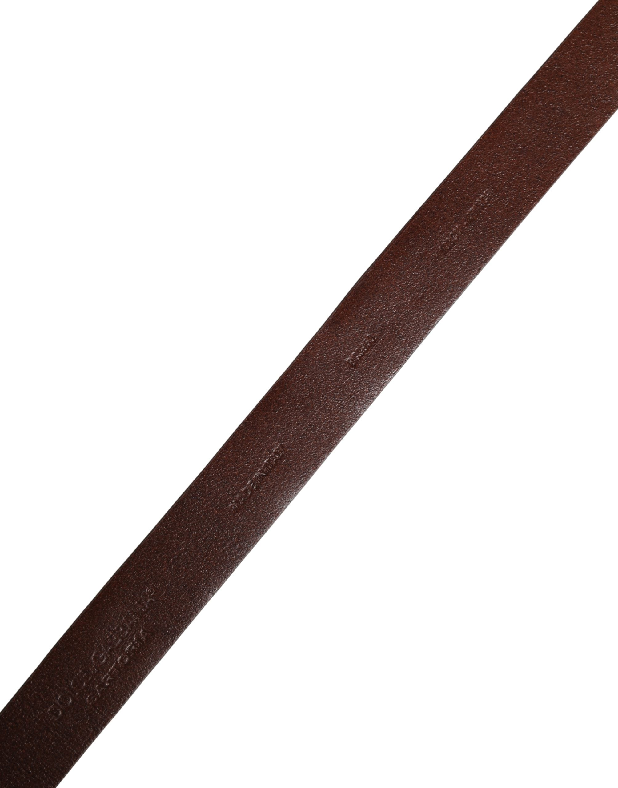 Dolce & Gabbana Men Red Exotic Leather Metal Buckle Belt
