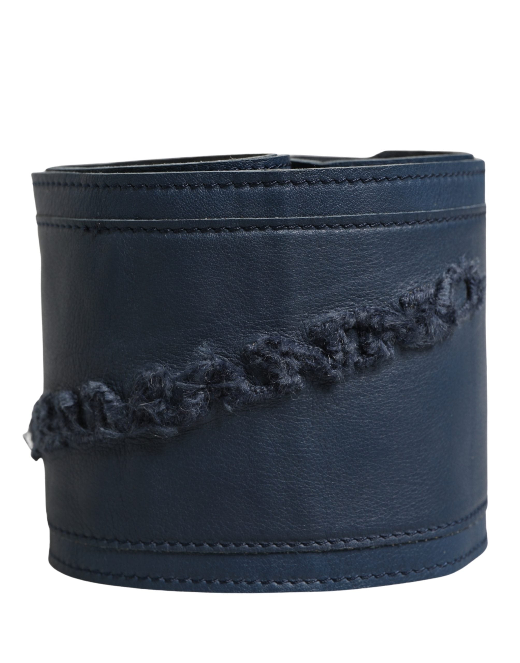 Ermanno Scervino Cinto Azul de Couro Largo para Mulheres Cintura