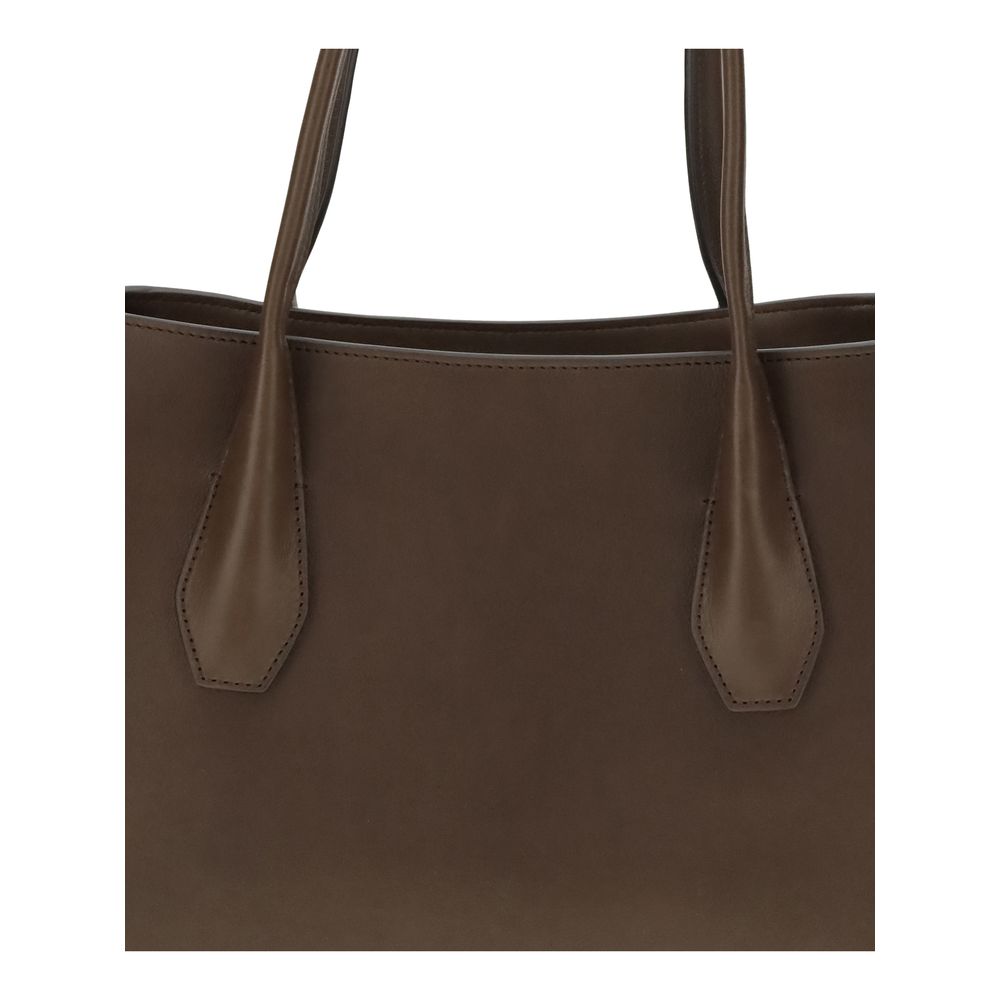 The Row Brown Calf Leather Bos Taurus Shoulder Bag