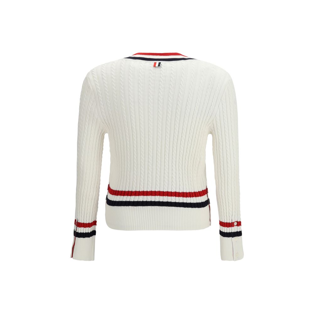 Thom Browne White Cotton Sweater