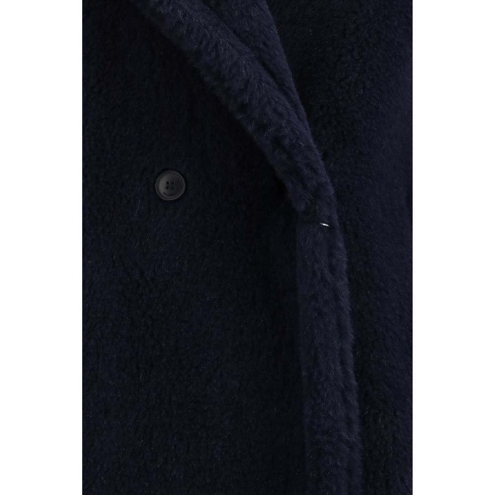 Max Mara Blue Alpaca Vicugna Pacos Coat