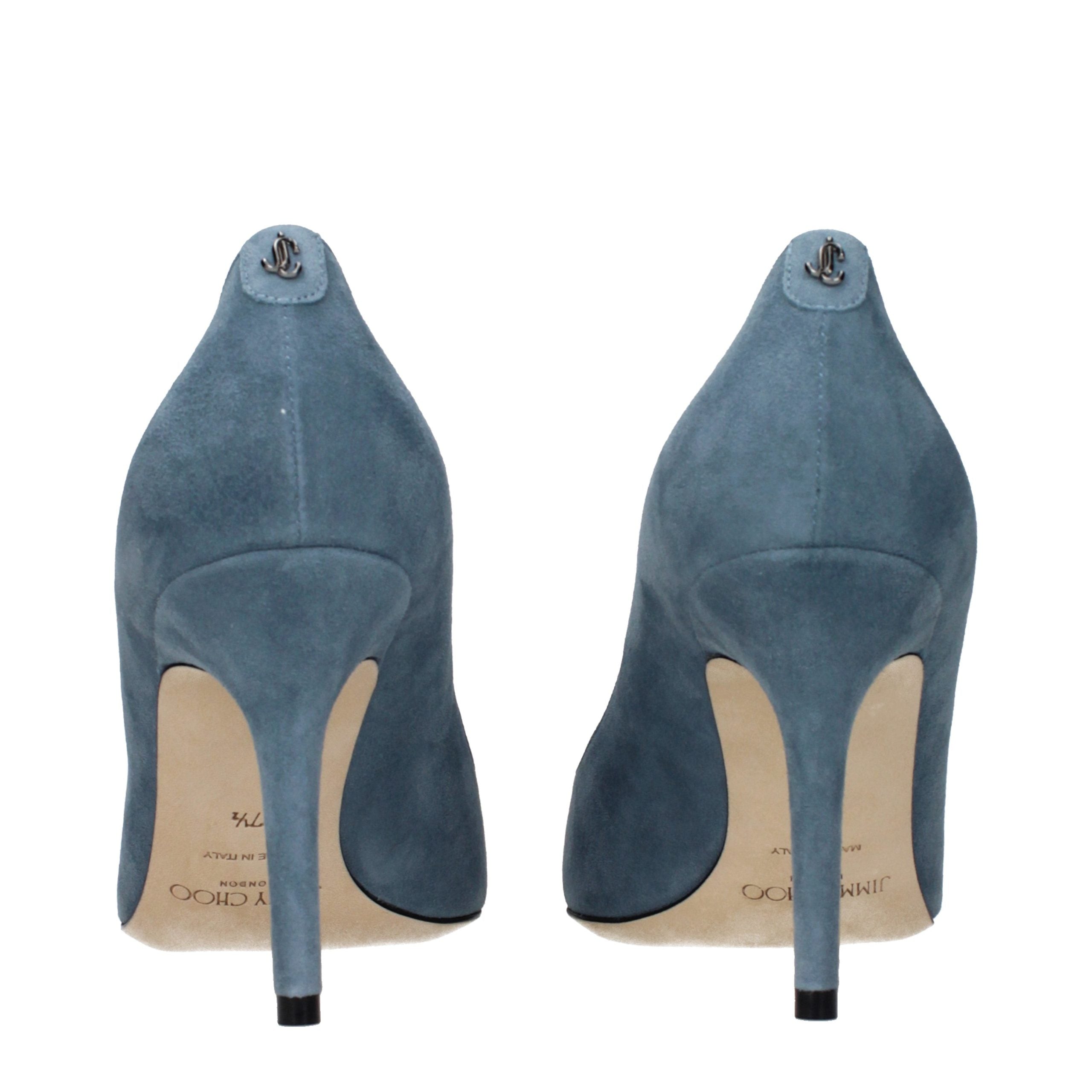 Bomba de Cuero Azul Jimmy Choo
