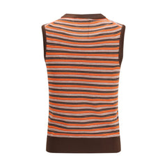 Miu Miu Multicolor Wool Sleeveles Sweater