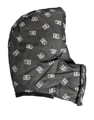 Dolce & Gabbana Șapcă Neagră cu Imprimeu Logo "Whole Head Wrap" Capello