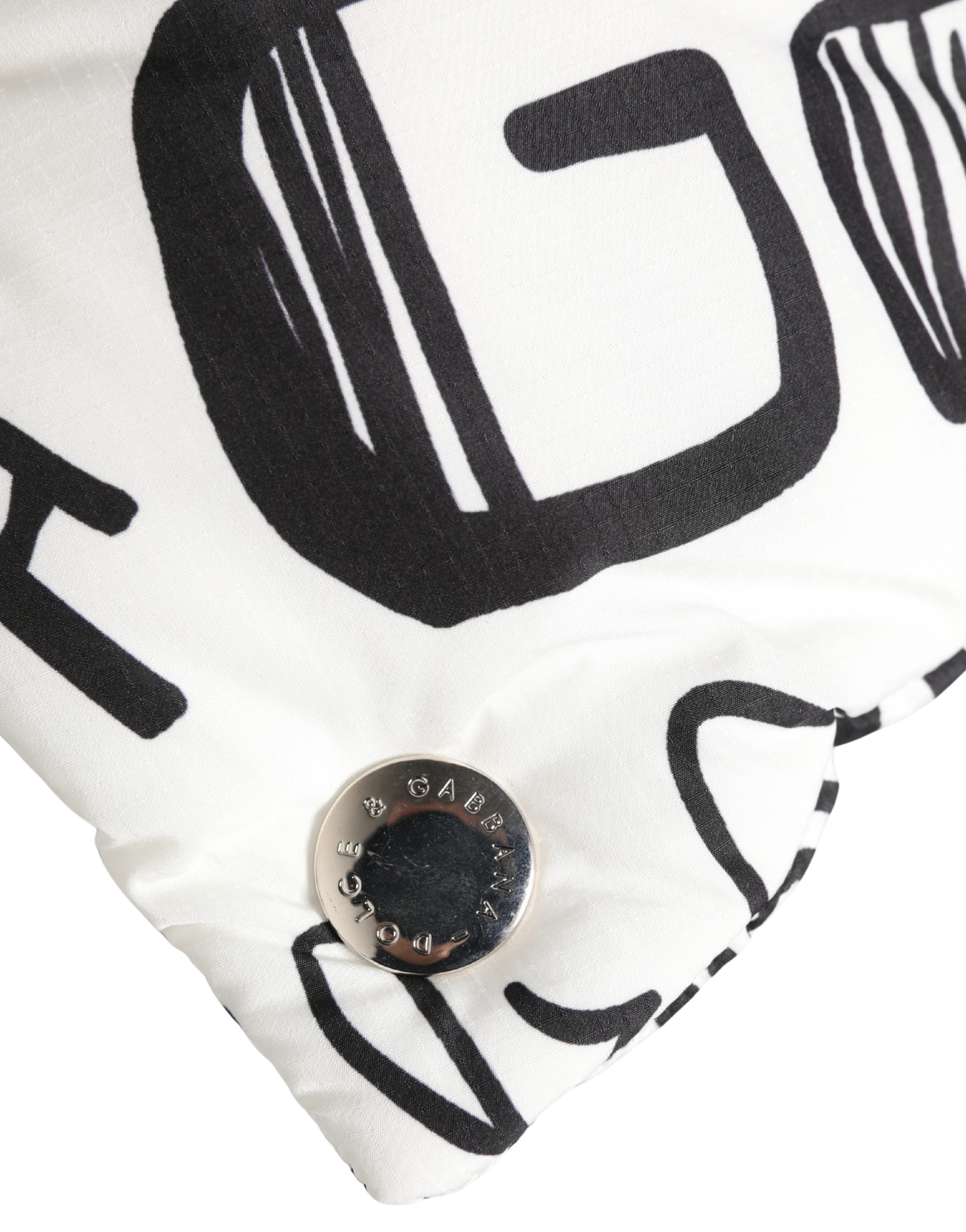 Dolce & Gabbana Casquette à imprimé logo blanc "Whole Head Wrap" Cappello