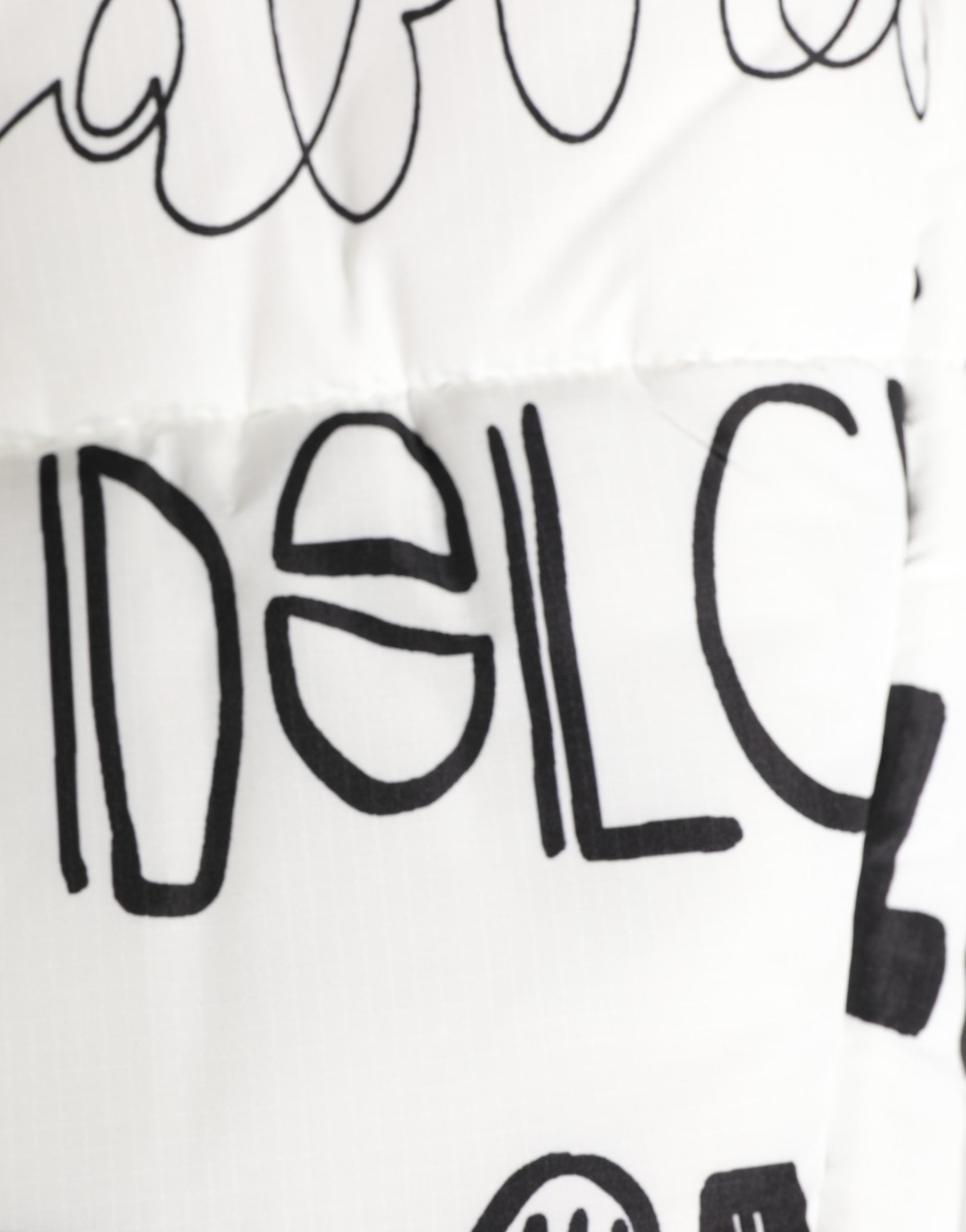 Dolce & Gabbana Casquette à imprimé logo blanc "Whole Head Wrap" Cappello