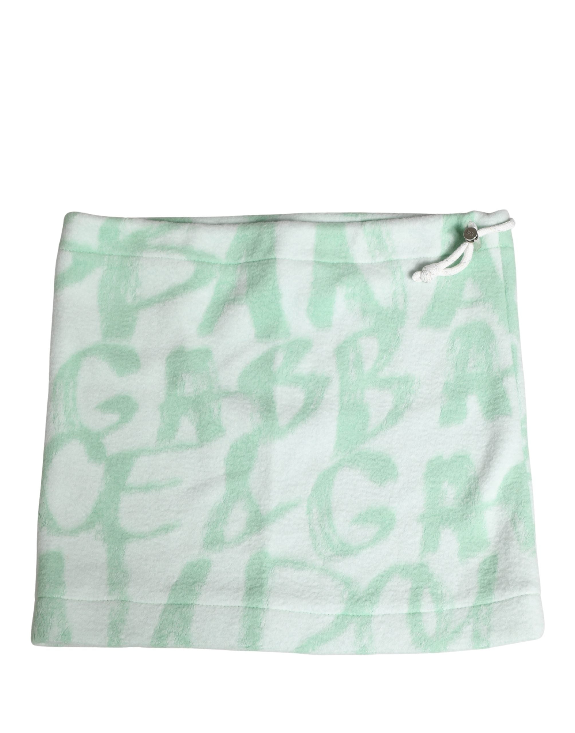 Dolce & Gabbana Chale Bonnet Homme Blanc à Motif Logo en Nylon