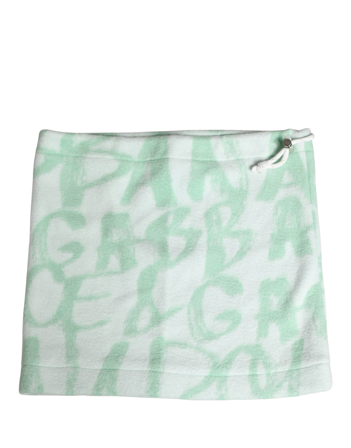 Dolce & Gabbana Chale Bonnet Homme Blanc à Motif Logo en Nylon