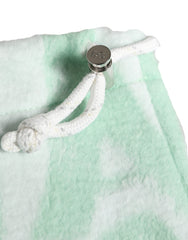 Dolce & Gabbana Chale Bonnet Homme Blanc à Motif Logo en Nylon