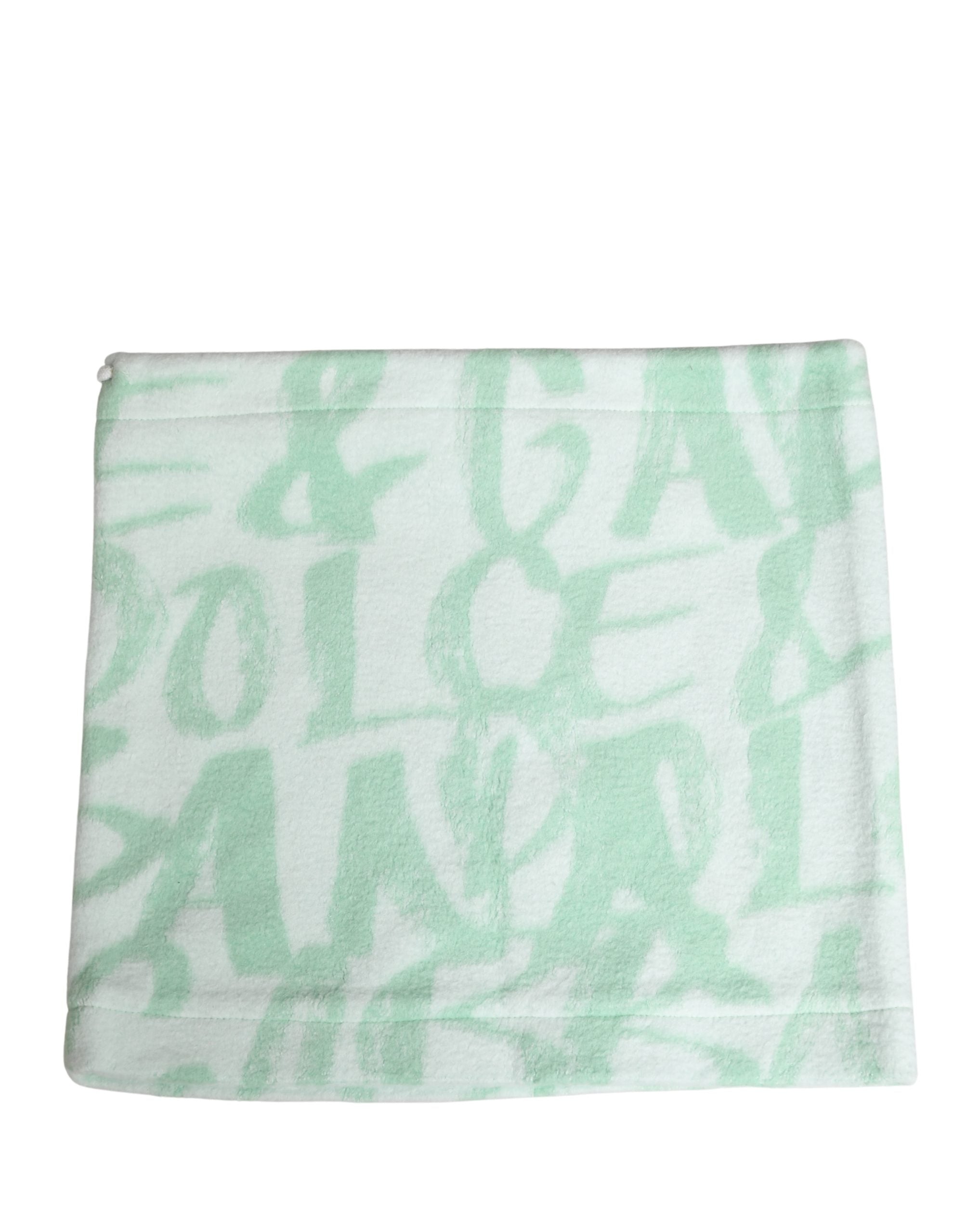 Dolce & Gabbana Chale Bonnet Homme Blanc à Motif Logo en Nylon