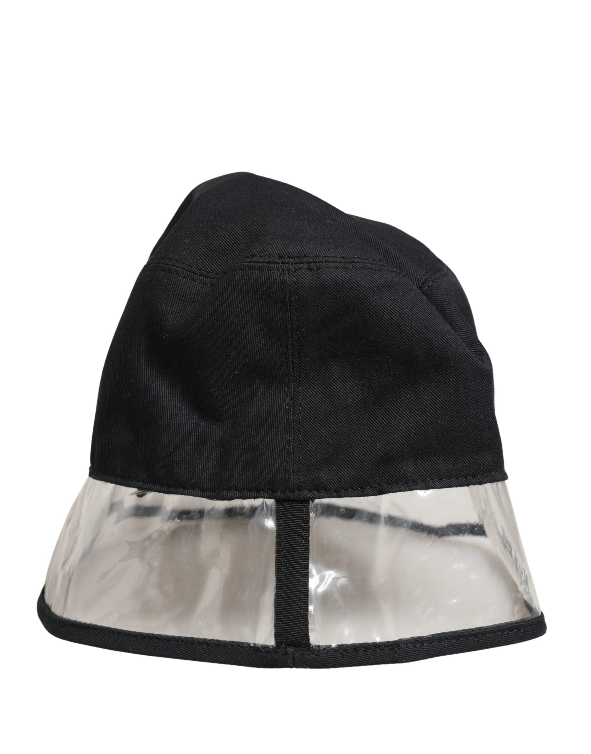 Dolce & Gabbana Casquette Seaux en Coton Noir et Plastique