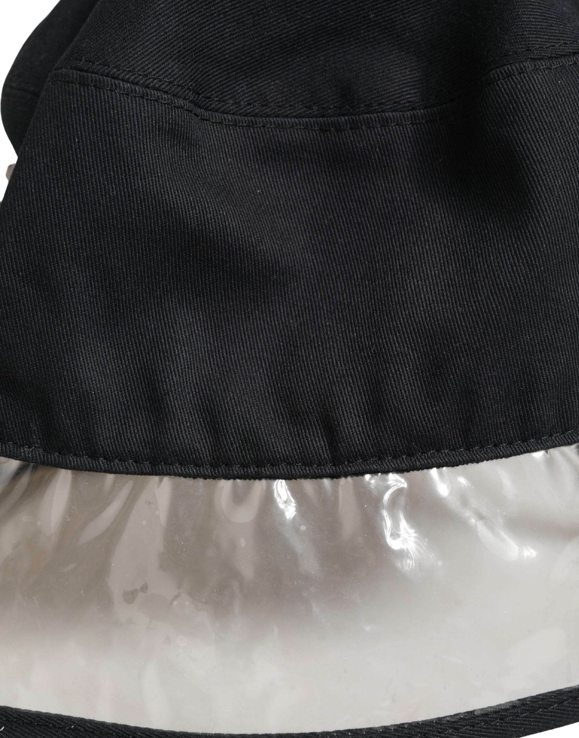 Dolce & Gabbana Casquette Seaux en Coton Noir et Plastique