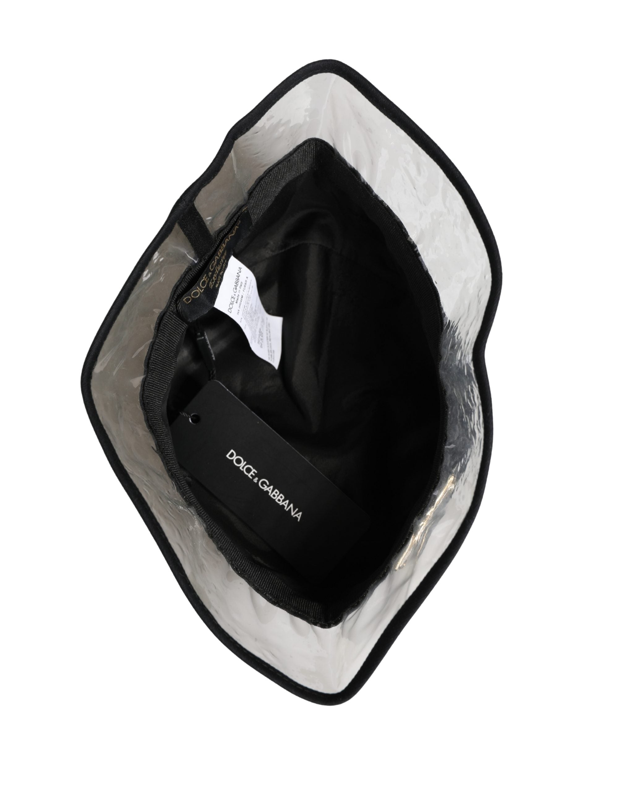 Dolce & Gabbana Casquette Seaux en Coton Noir et Plastique