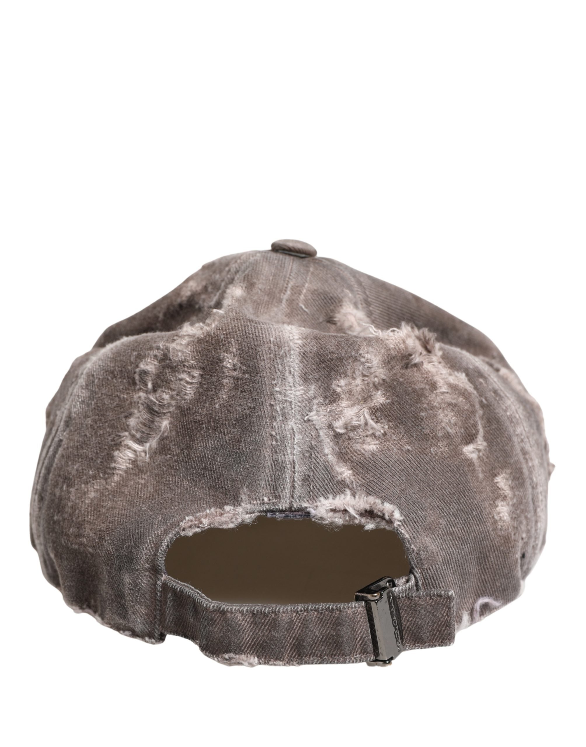 Dolce & Gabbana Casquette de base-ball en coton marron délavé pour homme