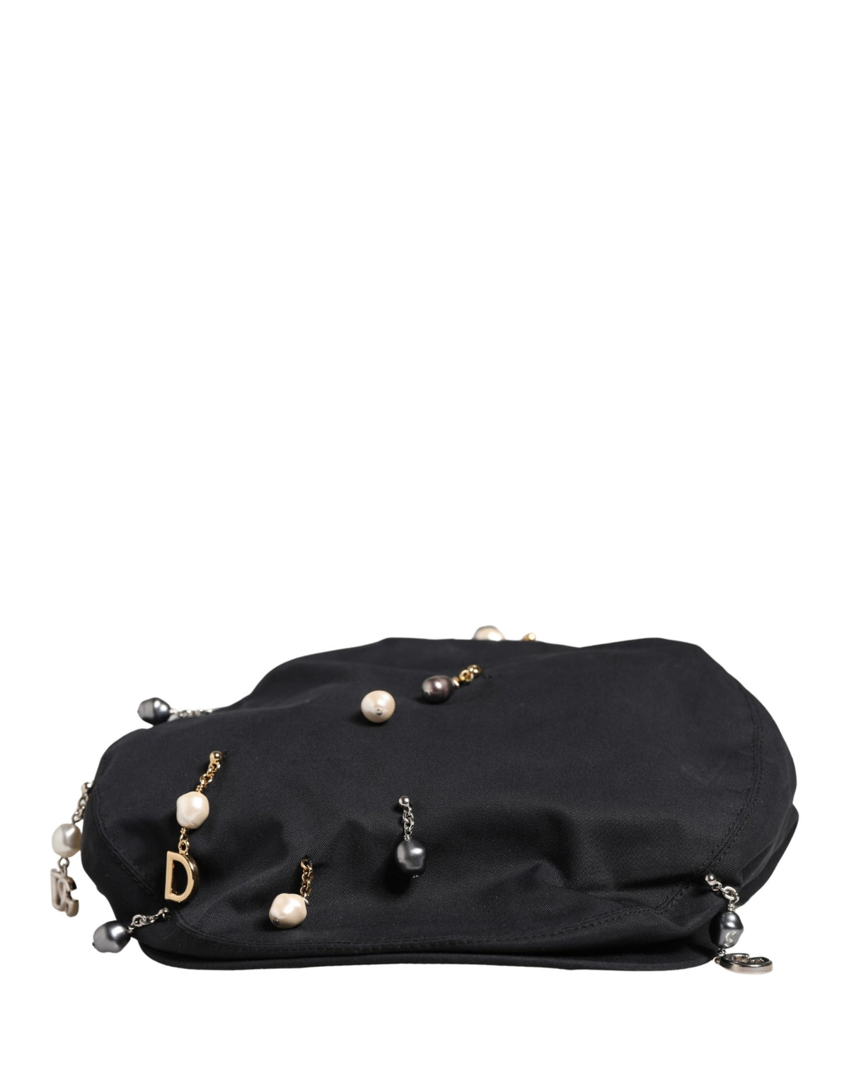 Dolce & Gabbana Casquette de marin en coton noir ornée pour homme