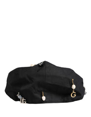 Dolce & Gabbana Casquette de marin en coton noir ornée pour homme
