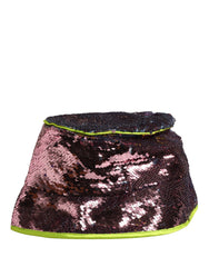 Dolce & Gabbana Chapeau Sequiné Violet pour Homme Modèle Bucket Casquette Pêcheur
