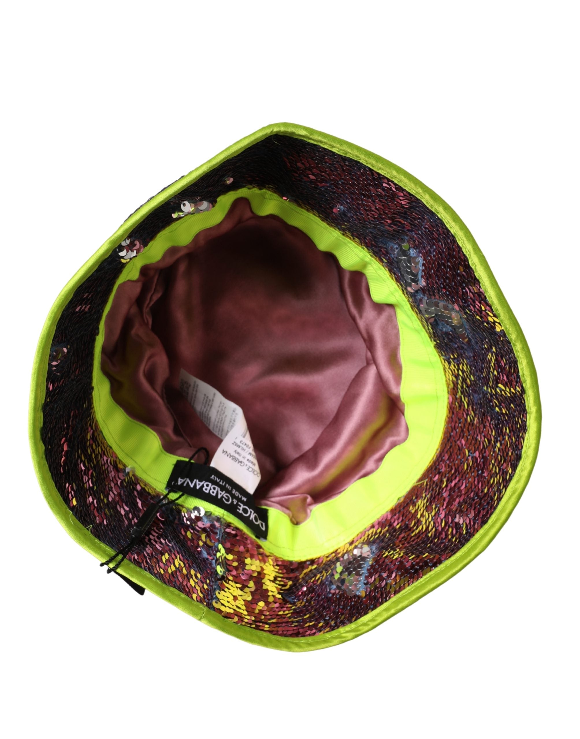 Dolce & Gabbana Chapeau Sequiné Violet pour Homme Modèle Bucket Casquette Pêcheur