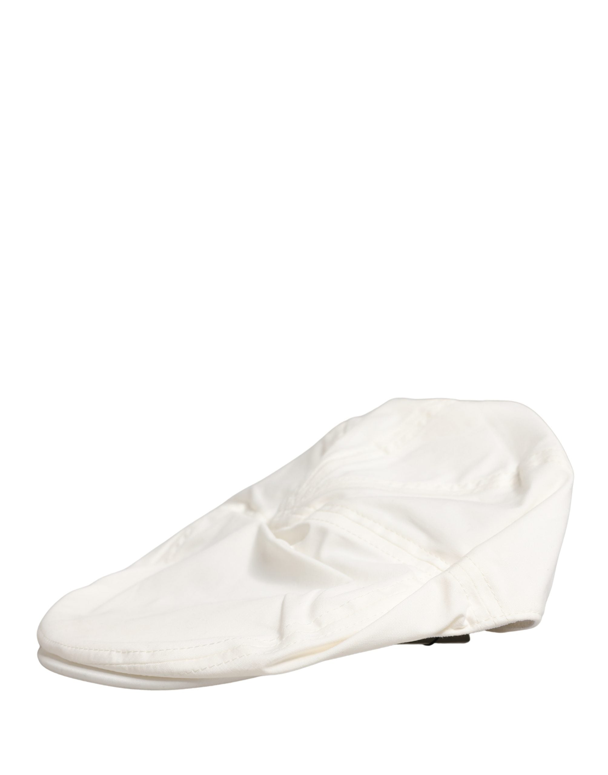 Dolce & Gabbana Casquette de marin blanche pour hommes en mélange coton Chapeau Cloth Capello