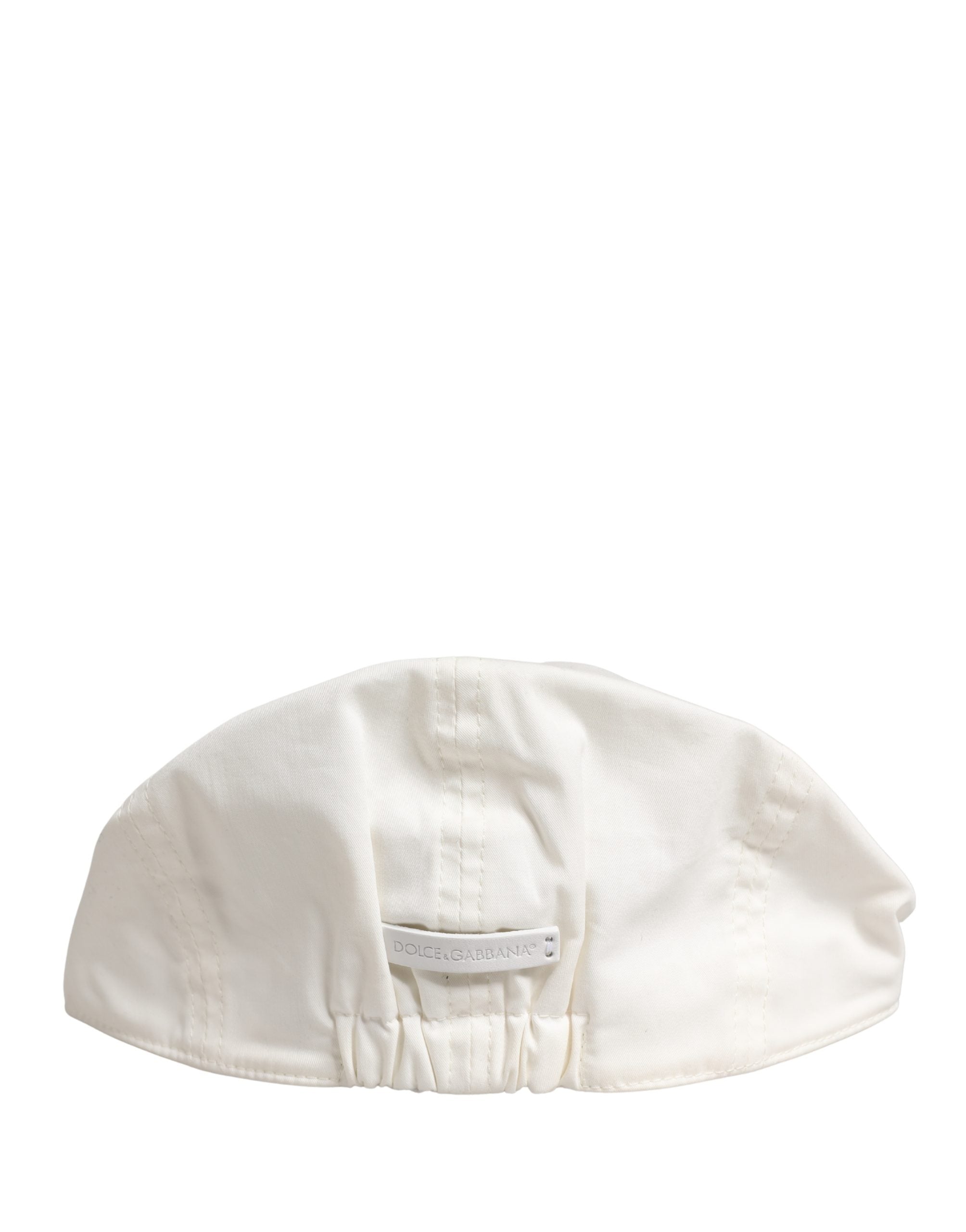 Dolce & Gabbana Casquette de marin blanche pour hommes en mélange coton Chapeau Cloth Capello