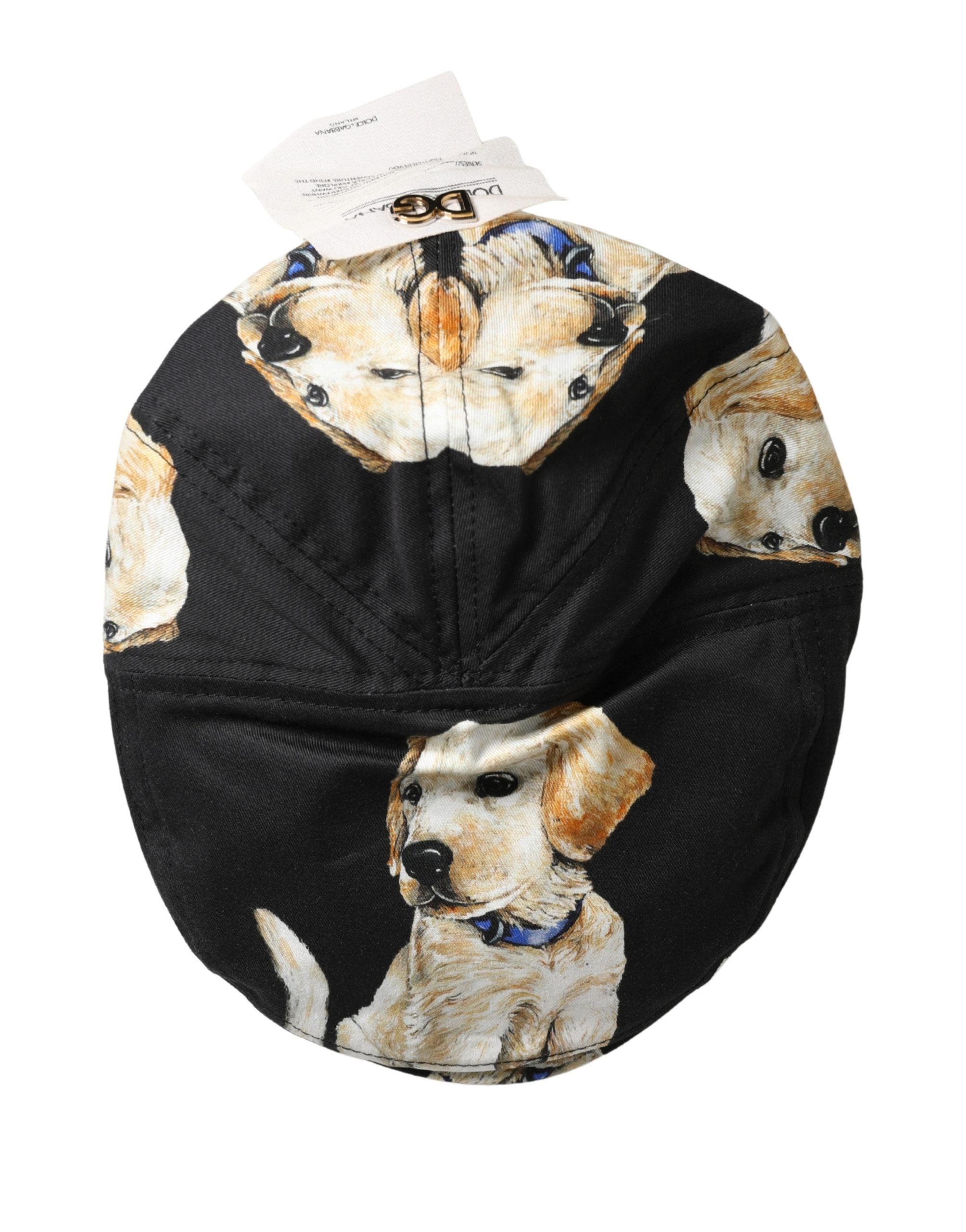 Dolce & Gabbana Casquette de Neuneu Homme Noir en Coton Modèle Cloth Capello