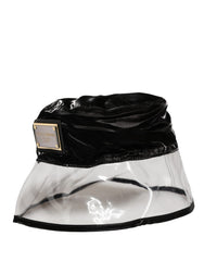 Dolce & Gabbana Casquette Chapeau Pêcheur en Nylon Noir Plastifié