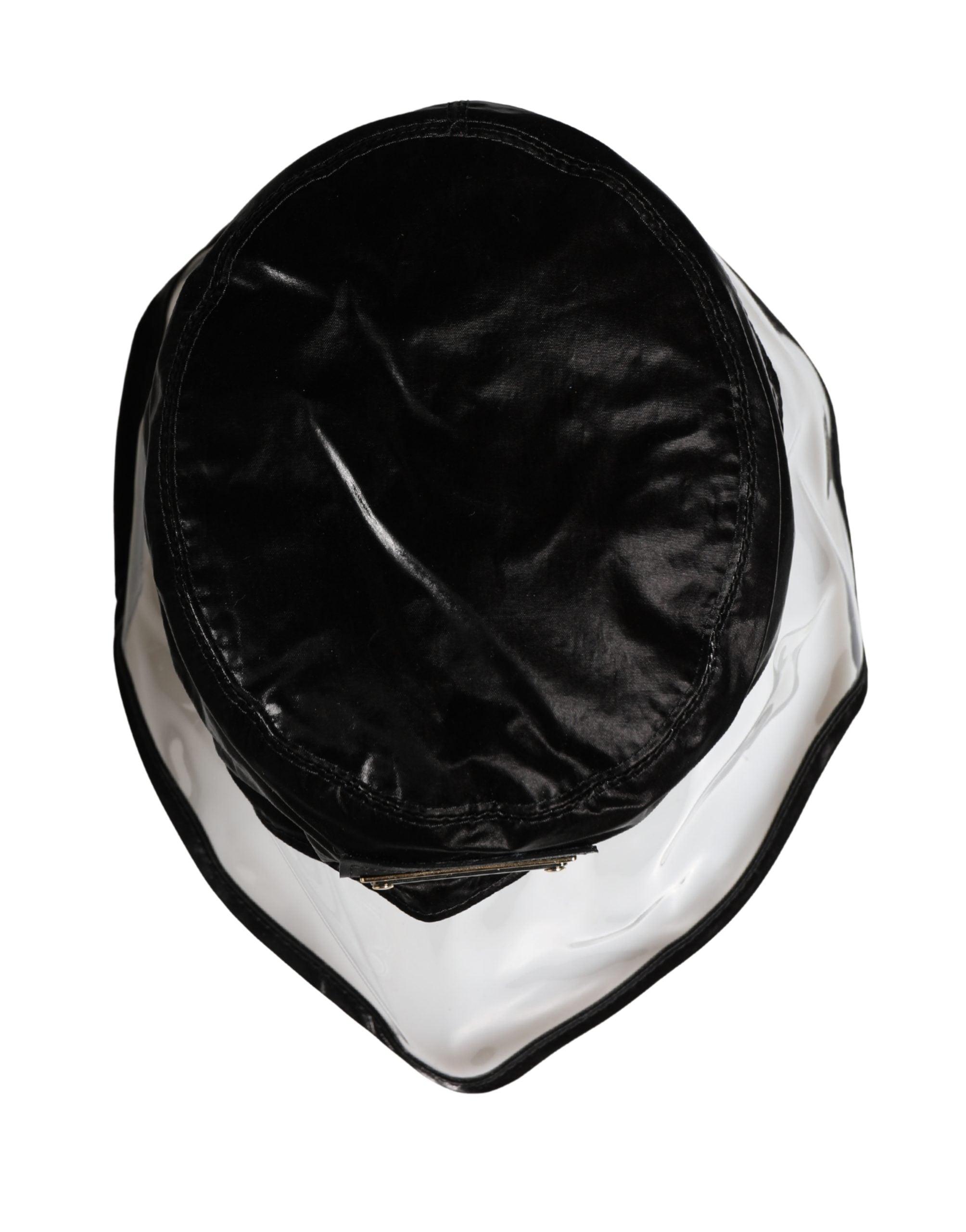 Dolce & Gabbana Casquette Chapeau Pêcheur en Nylon Noir Plastifié