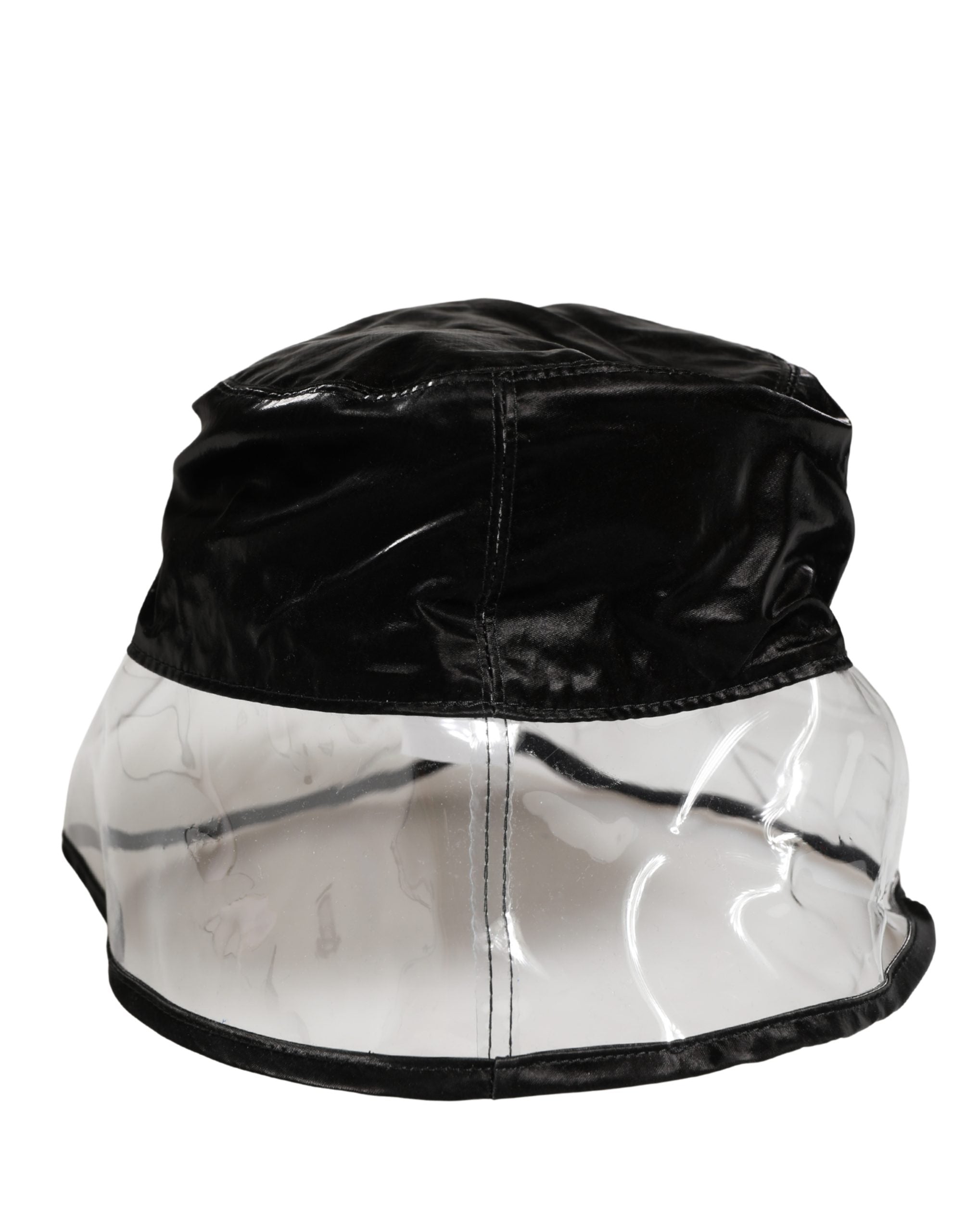 Dolce & Gabbana Casquette Chapeau Pêcheur en Nylon Noir Plastifié